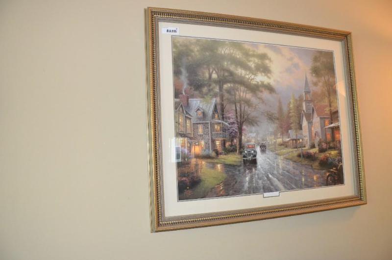 lot 10 image: &quotHometown Evening" 38x32 not sure i...
