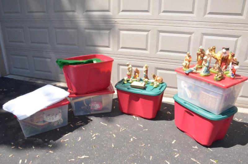 lot 107 image: Large lot of holiday decorations ,ornaments ,...