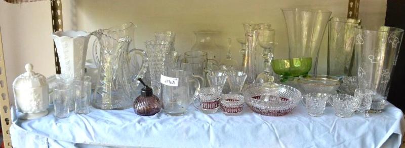 lot 109 image: large group of vintage and collectible glass...