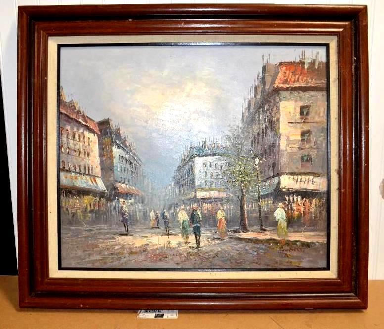 lot 126 image: Burnett oil painting...