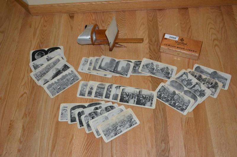lot 133 image: Antique stereoscope with the Little Chronicle...