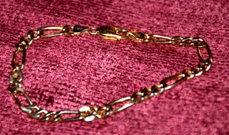 lot 4E image: 14k GOLD heavy mens bracelet. ...