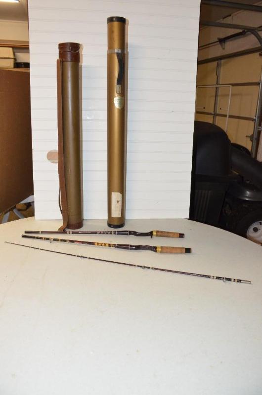 lot 68 image: 2 Fishing Rod Cases Kent Zoom-Lok Rod Case ...