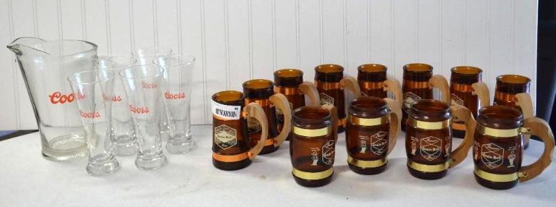 lot 98 image: 12 Grain Belt Siesta Ware Mugs Coors Light P...