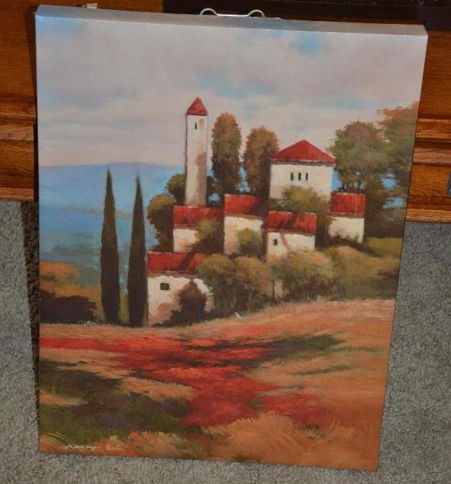 lot 192 image: Oil painting by Kanago Ede 24x18"...