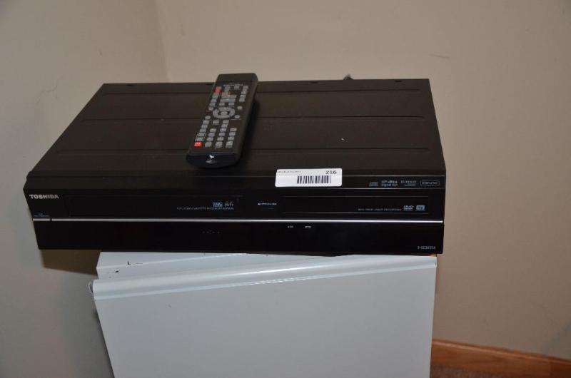 lot 216 image: Toshiba DVD and VHS player model DVR620KU...