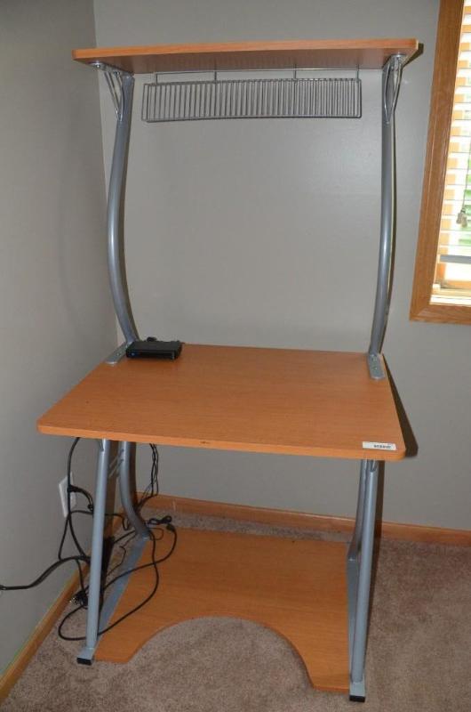 lot 221 image: Wood desk 32x24x61"...