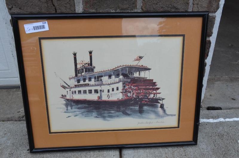 lot 229 image: Framed water color art &quotJonathan Padelfo...