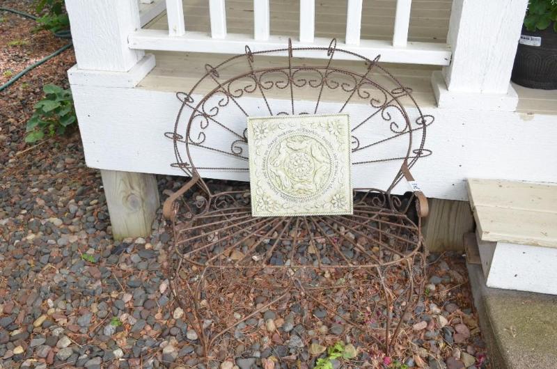 lot 245 image: Outdoor miniature bench 25" long can be ...