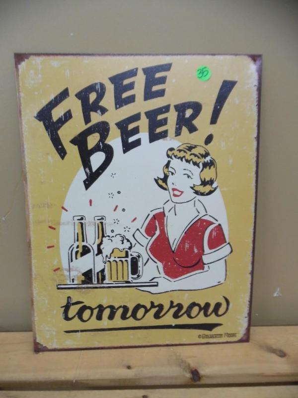 lot 35 image: Beer sign