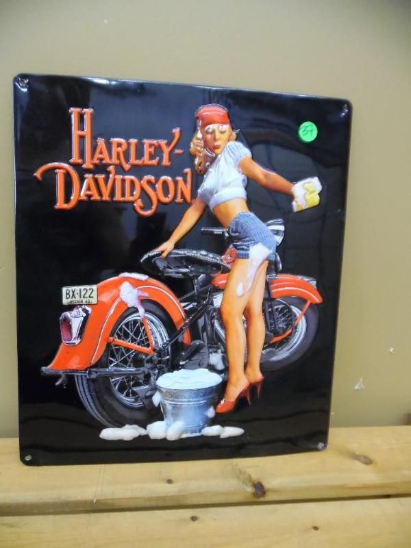 lot 37 image: Harley Davidson sign