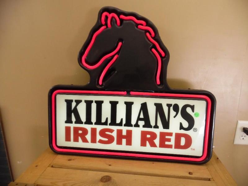 lot 4 image: Killians neon beer sign