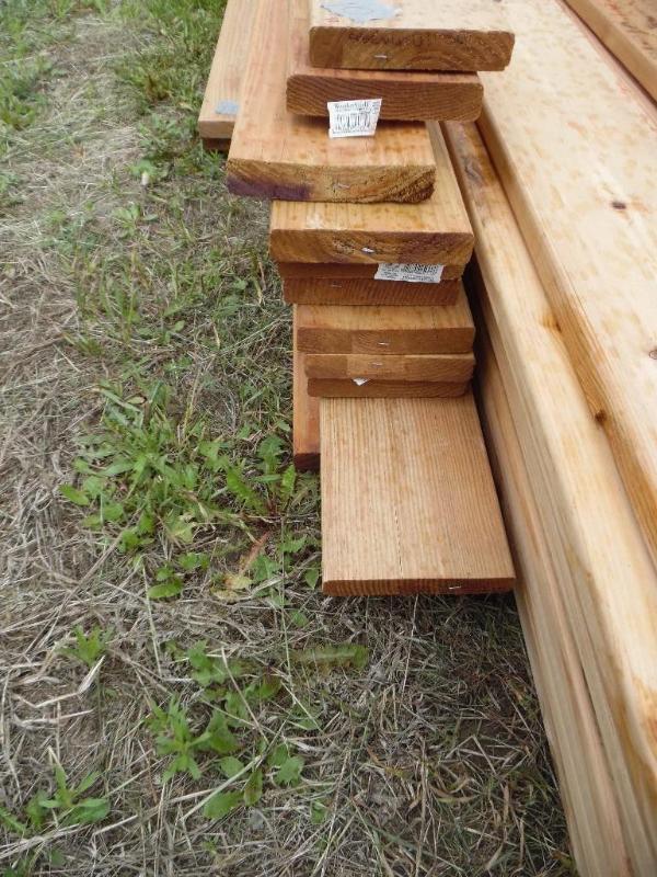 Brown treated lumber