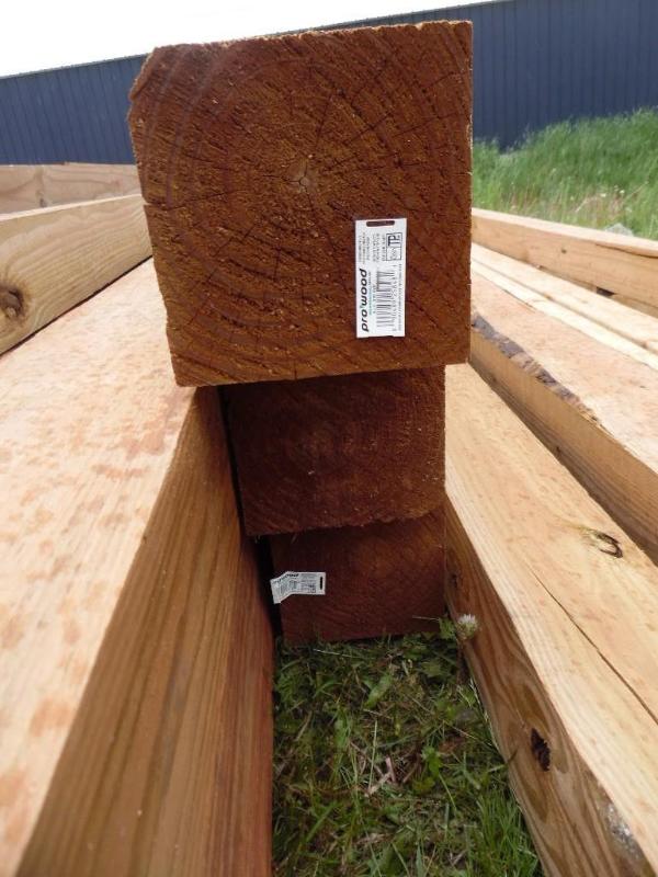Brown treated lumber