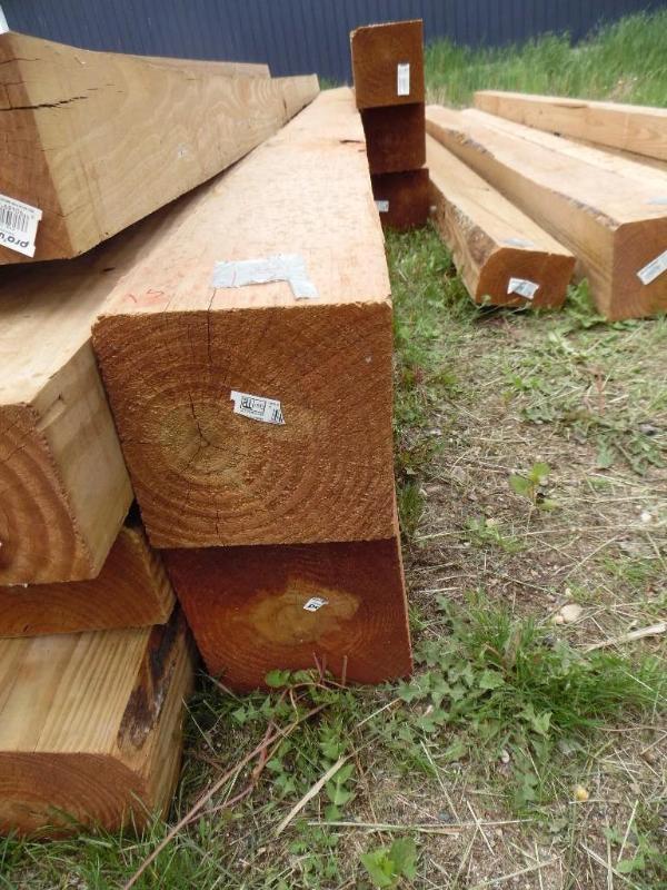 Brown treated lumber