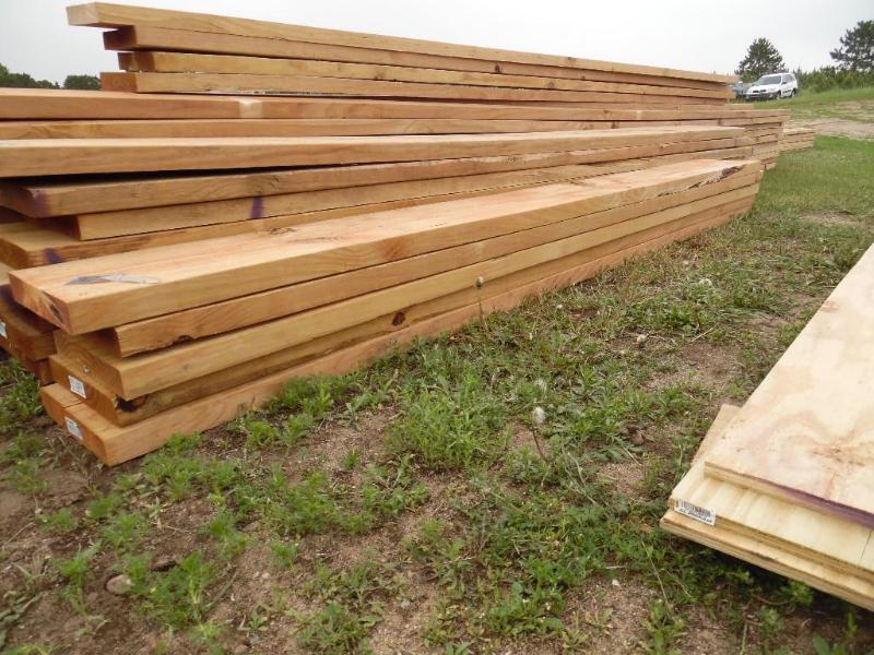 Brown treated lumber