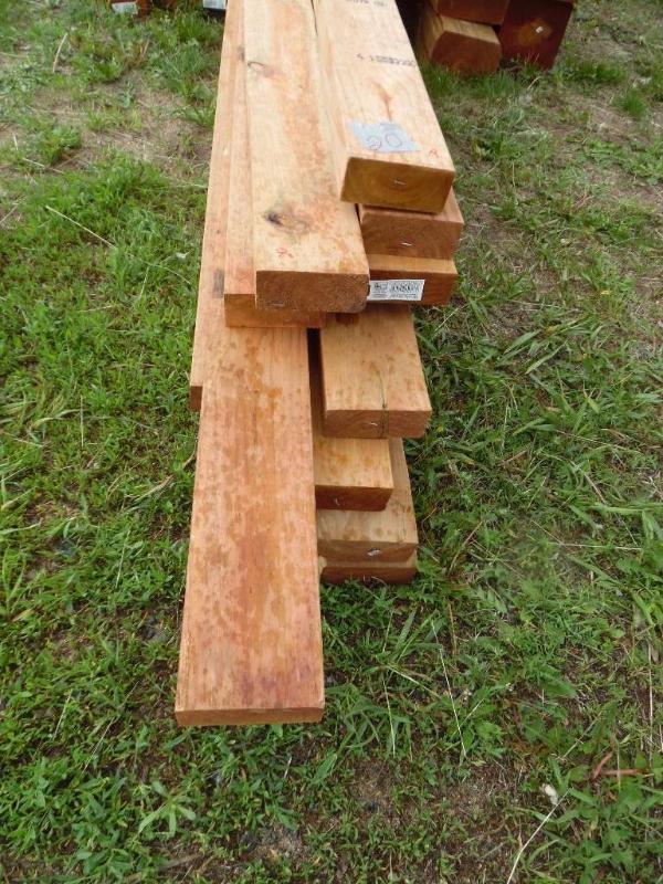 Brown treated lumber