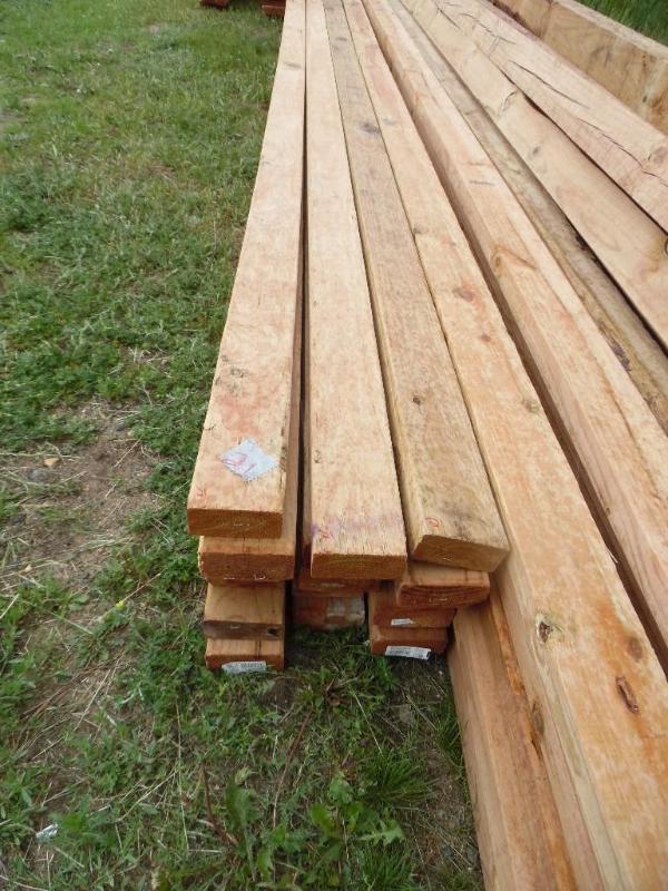 Brown treated lumber