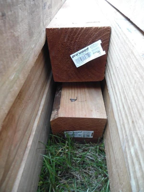 Brown treated lumber