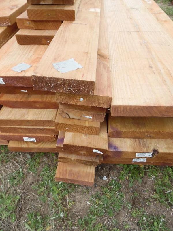 Brown treated lumber