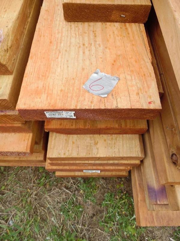Brown treated lumber