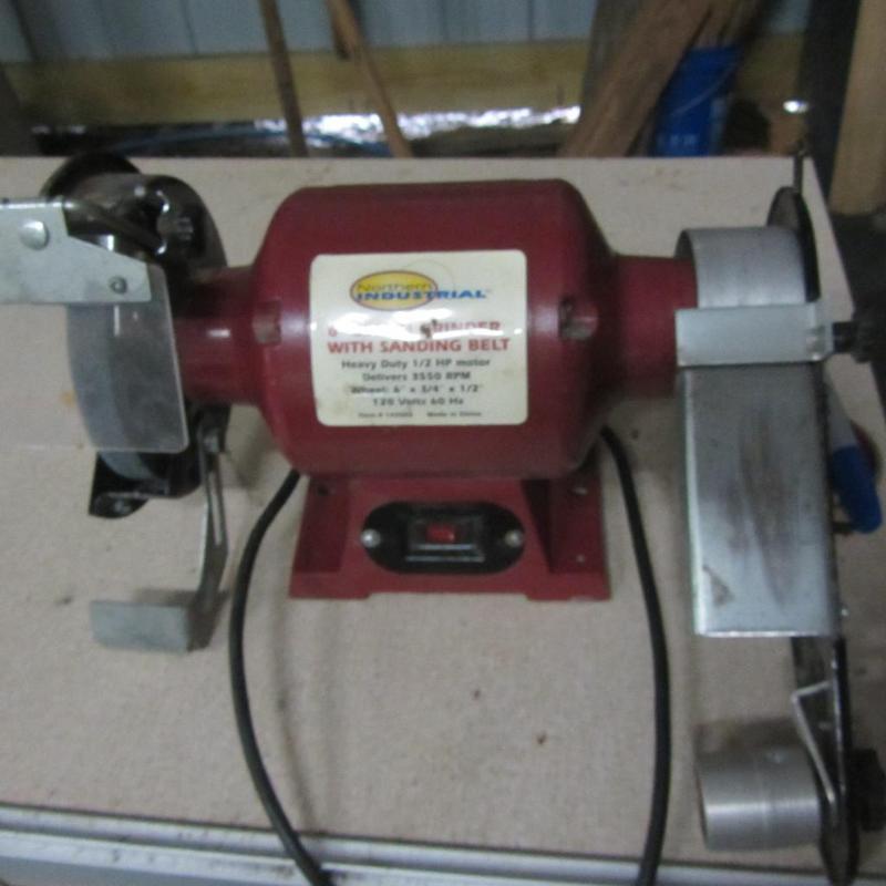 lot 60 image: Bench Grinder, Sanding Attachment