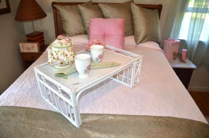 Vintage bed  lap serving tray and Royal Graf...