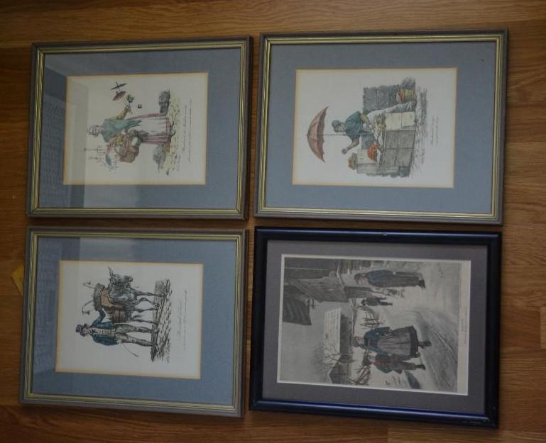 Set of 3 framed prints from Paris, one framed...