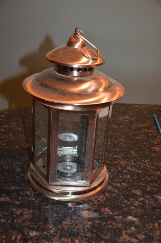 Copper candle lantern 14&quot tall...