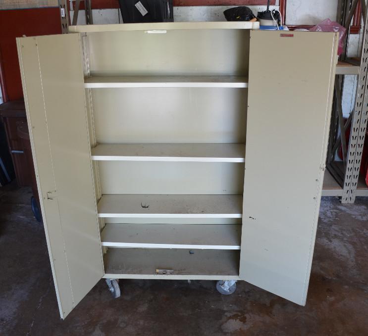 Double sided metal Rolling Storage Cabinet 24...