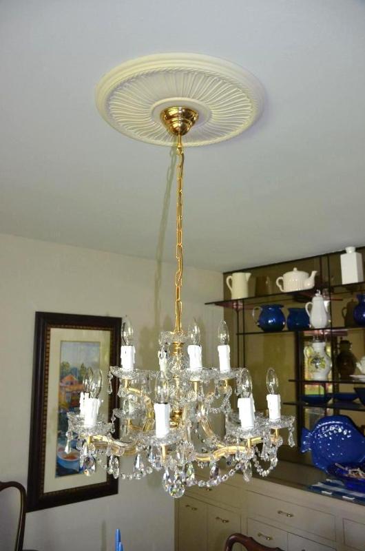 Swarovski looking glass chandelier 22&quot d...