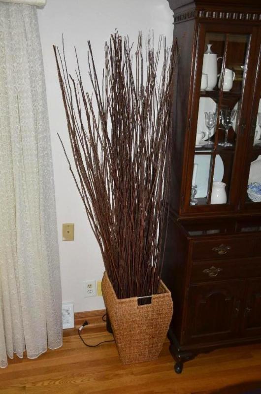 Woven Basket with plants 12x12x20&quot...
