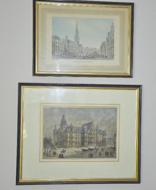 Two framed German prints 17x12&quot, 21x17&q...