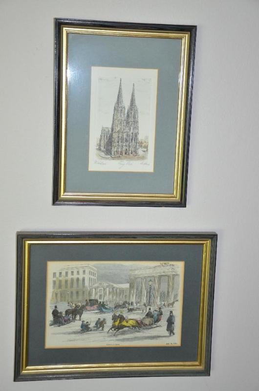 Two framed prints of Germany 14x11&quot, 10x...