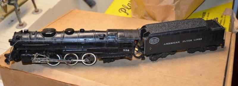 American Flyer model train, cars, track, tunn...