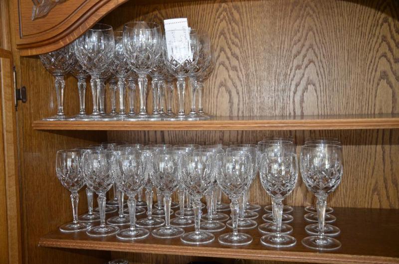 German lead crystal glasses 48 glasses of two...