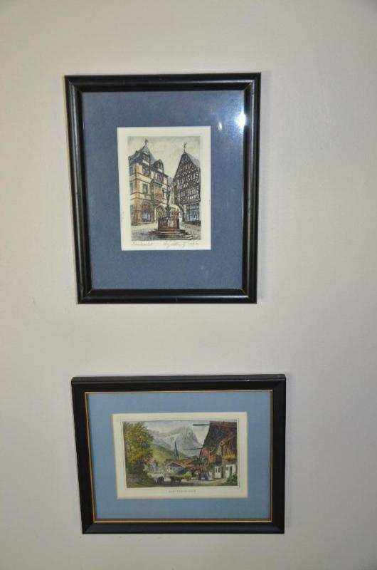 Two Framed signed European art 9x11&quot...