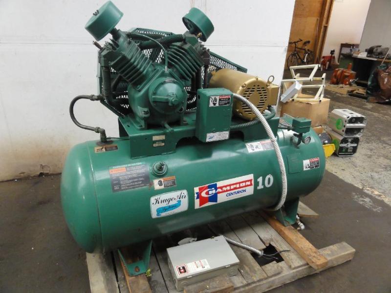 lot 1 image: Champion Air Compressor Model HRV10-12 2-stag...