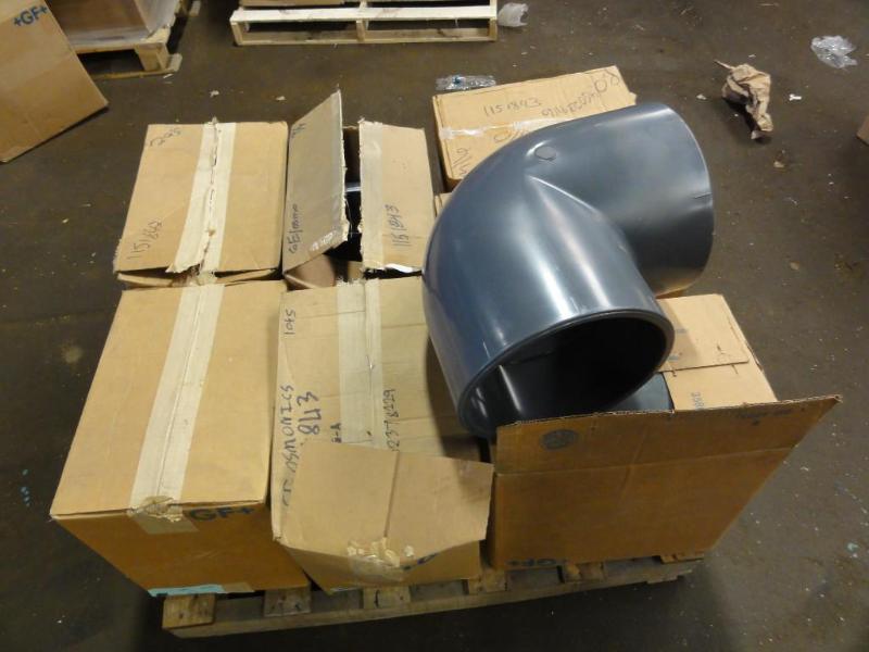 lot 103 image: (8) NEW GF 10 PVC Elbows