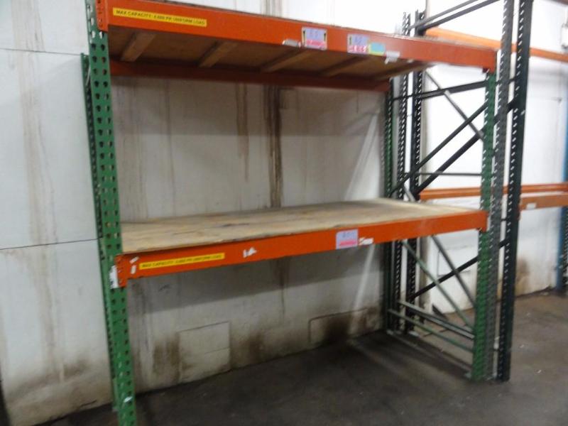 lot 18 image: 1- Section Teardrop Pallet Racking (2) 42&quo...