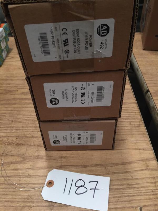 lot 189 image: Lot of (3) AB Quality Power Distribution Terminals