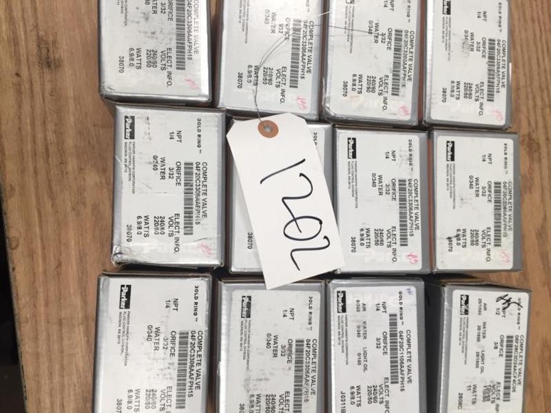lot 202 image: Lot of (12) Parker Gold Ring Valves