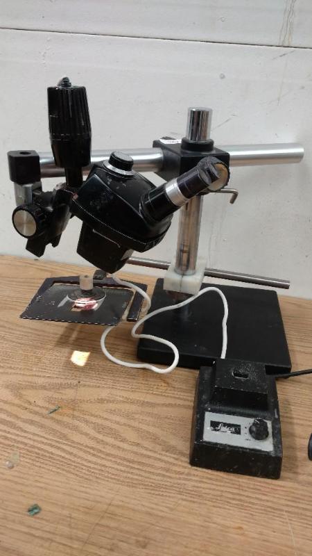 lot 44 image: Bausch and Lomb Stereo Microscope with Illuminator