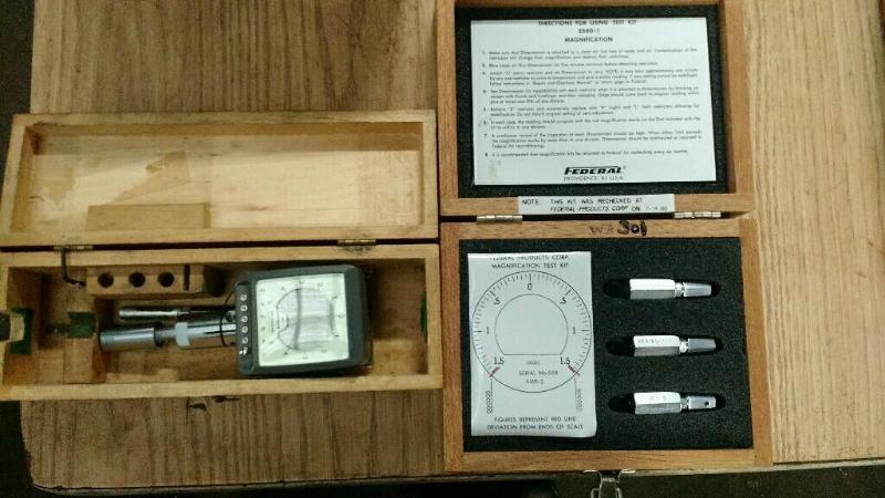 lot 69 image: Lot of 1 Federal Dial Bore Gage and magnification kiykit
