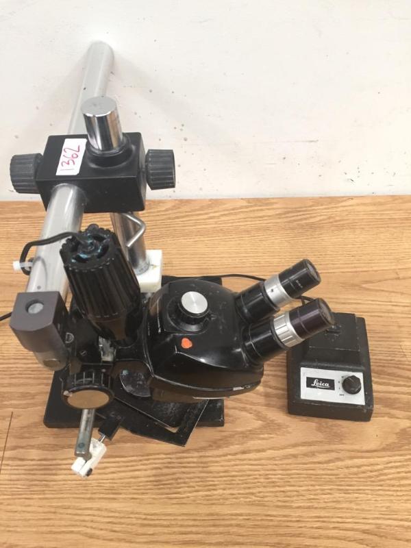 lot 80 image: Bausch and Lomb Stereo Microscope with Illuminator