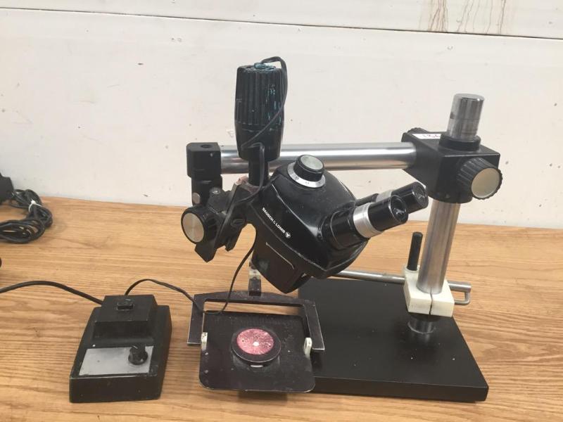 lot 84 image: Bausch and Lomb Stereo Microscope with Illuminator