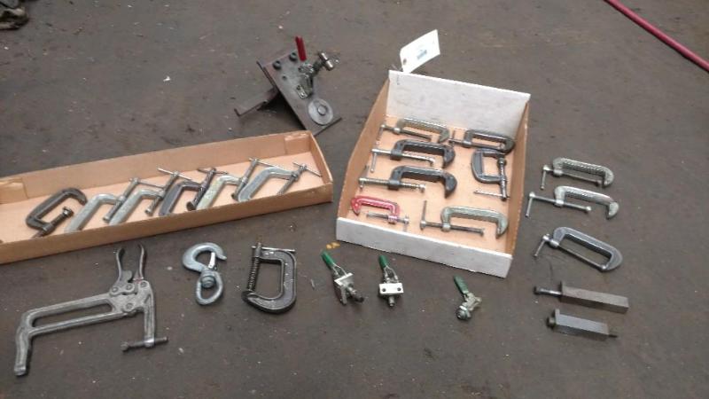 lot 91 image: Assorted C-Clamps, Welding Clamps and more&...