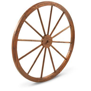 lot 32 image: CASTLECREEK 36 Wooden Wagon Wheel