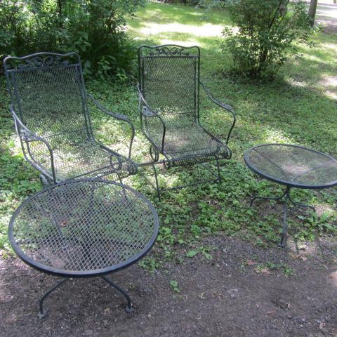 Two Patio Chairs & Tables