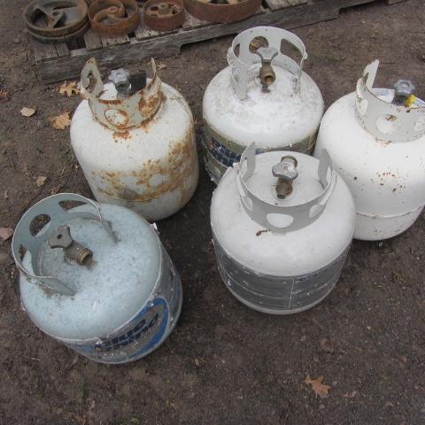 Five 20lb LP Cylinders